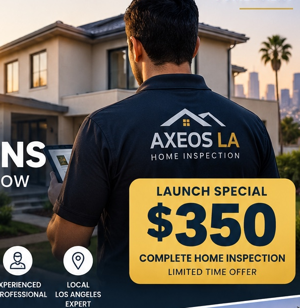 AXEOS LA home inspector outside a Los Angeles home