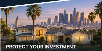Los Angeles home at sunset